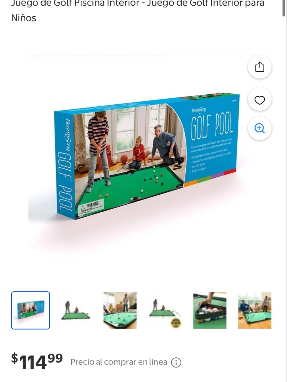 Golf Pool Indoor Mini Golf Game - Green is NEW